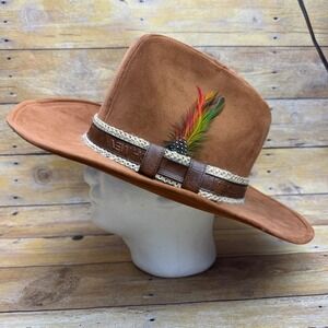 VTG New Holland Agriculture Hat XL Made in USA Felt Outback Safari Western